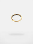 BLACKHEAD Two Tone Engraved Steel Ring in Yellow