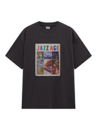 USAGE Heavyweight Graphic Cotton T Shirt in Dark Gray