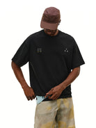 FPA Quick Dry Polka Dot T Shirt in Black - On Male Model