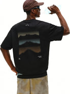 FPA Quick Dry Polka Dot T Shirt in Black - On Male Model