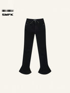SMFK High Waisted Horseshoe Flare Jeans in Black