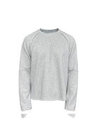 JCAESAR STUDIO Structural Seam Viscose Sweatshirt in Light Gray