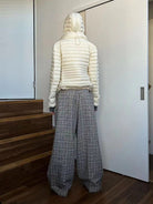 RARELY ALIKE Detachable Hood Duck Down Puffer in White - On Model