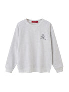 SweetChilling Embroidered Logo Cotton Sweatshirt in Heather Gray