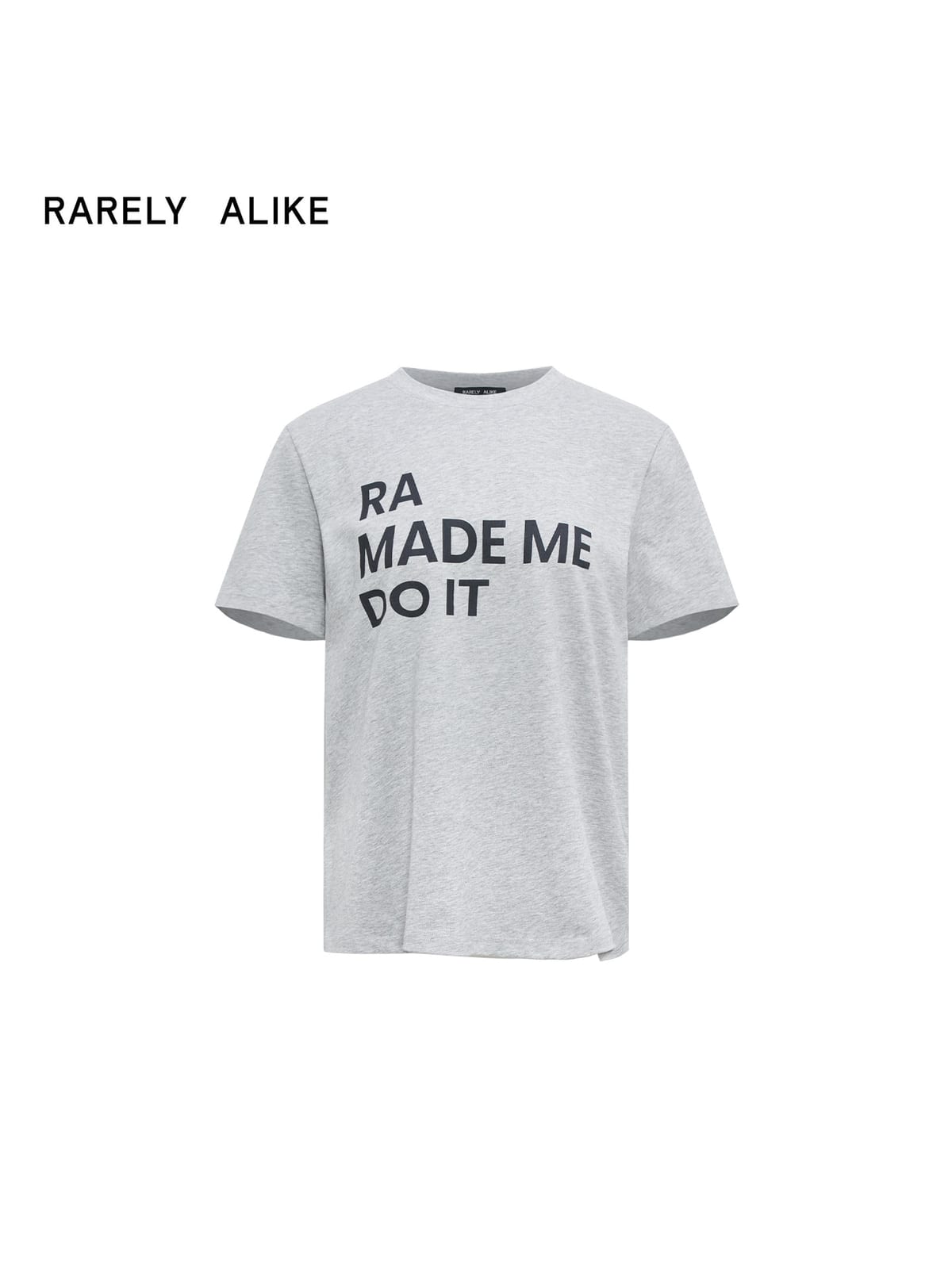 RARELY ALIKE Anniversary Slogan Cotton T Shirt in Gray