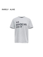 RARELY ALIKE Anniversary Slogan Cotton T Shirt in Gray