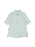 SIMPLE PROJECT Striped One Piece Collar Shirt in Mint