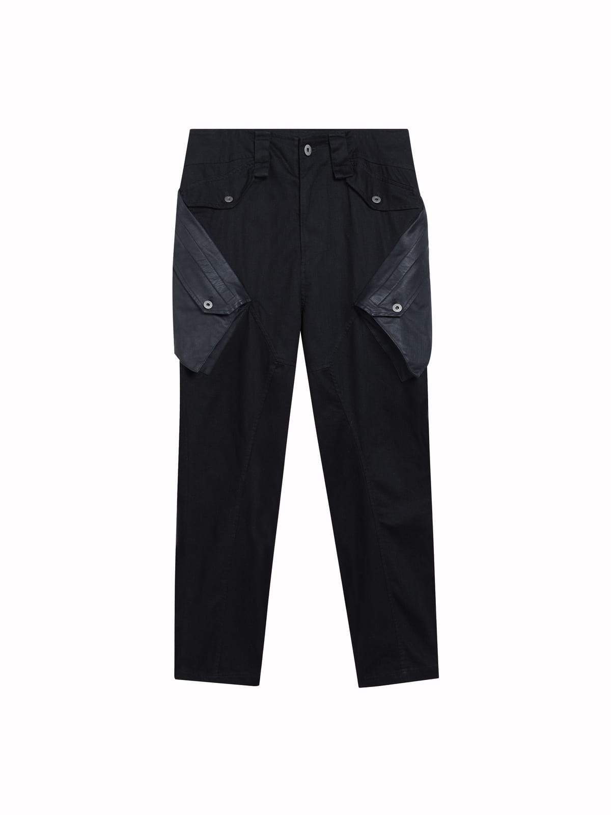 D5ove 3D Multi Pocket Coated Cargo Pants in Black