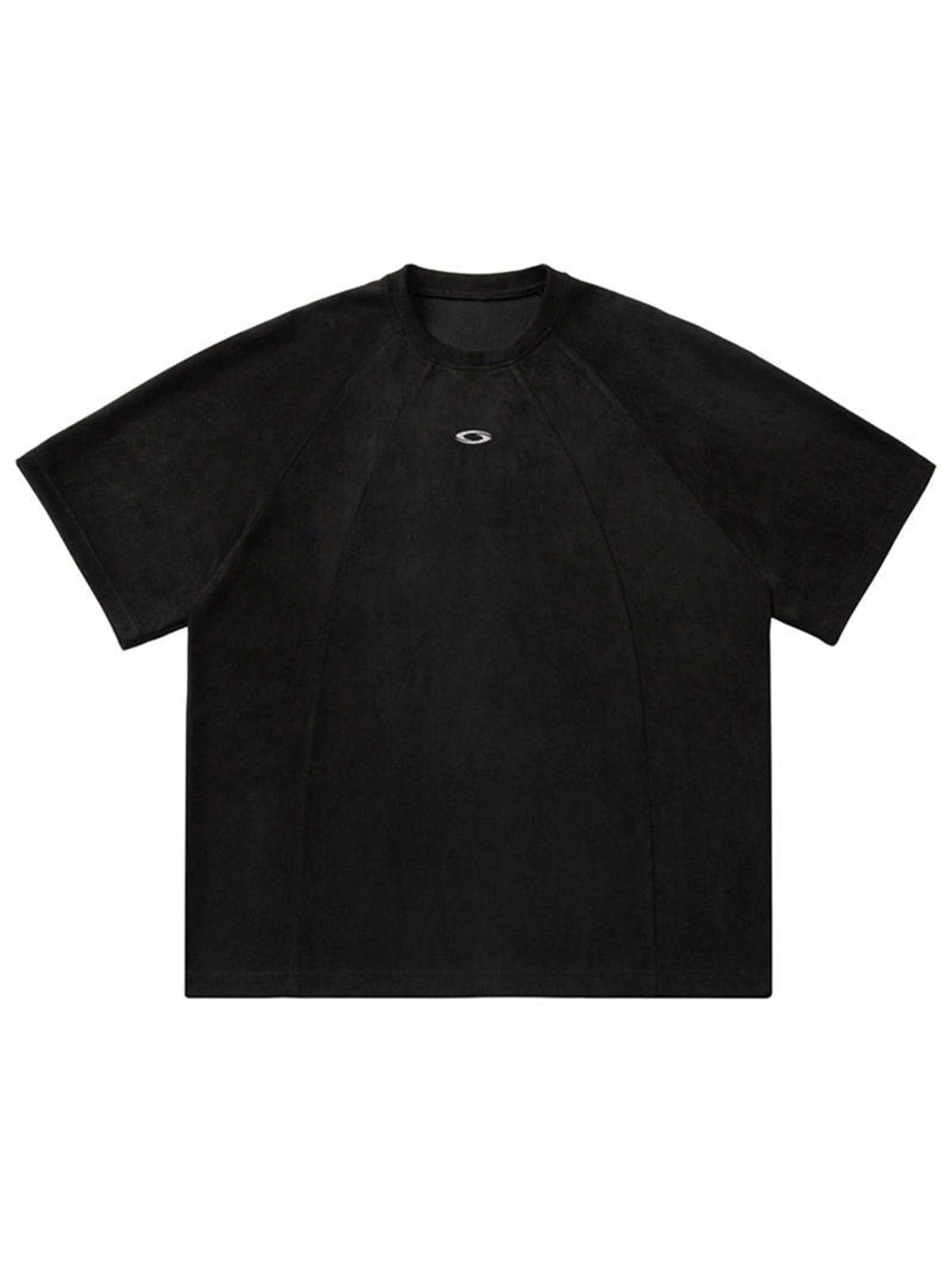 MASONPRINCE Suede Short Sleeve T Shirt in Black