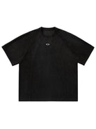 MASONPRINCE Suede Short Sleeve T Shirt in Black