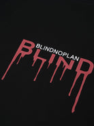 BLINDNOPLAN Screen Print Cotton Blend T Shirt in Black - Detail