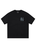 MEDM Tufted Logo Cotton T Shirt in Black
