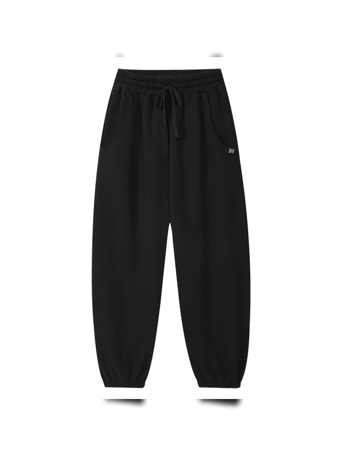 MEDM Cotton Drawstring Sweatpants in Black
