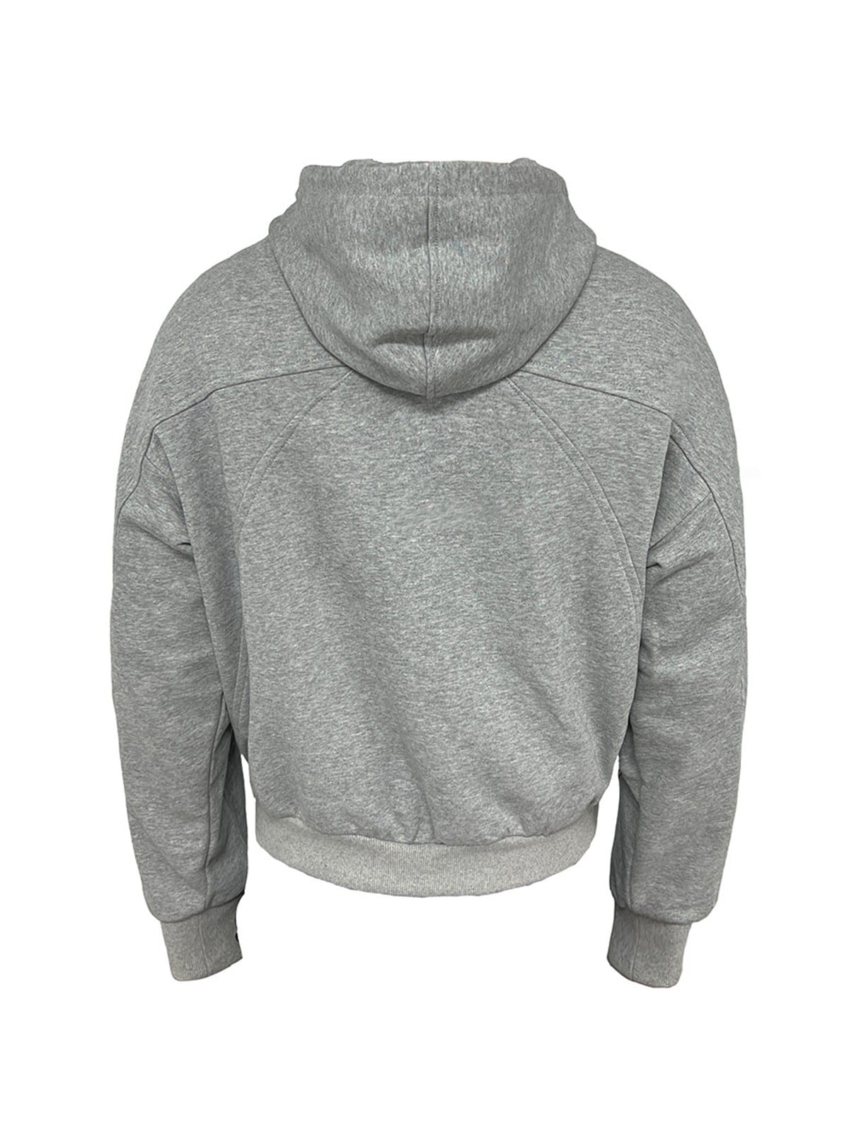 JCAESAR STUDIO Deconstructed Cotton Terry Zip Up Hoodie in Gray