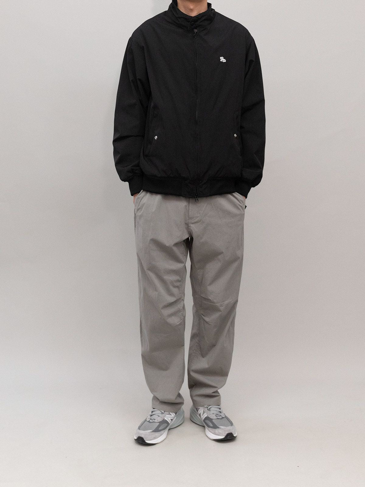 Soda Trendy Water Repellent Tapered Hiking Pants in Light Gray - On Male Model