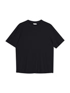 SIMPLE PROJECT Wool Blend Crewneck T Shirt in Black