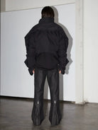 Y OFFICIAL Batwing Sleeve Down Puffer in Black - On Model
