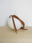 PANLULUPAN Top Grain Leather Triangle Buckle Belt in Brown - Lifestyle