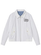 MEDM Reversible Cotton Zip Up Barn Jacket in White
