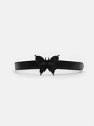 SMFK Leather Butterfly Buckle Belt in Black