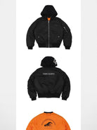 SOD Online Store Narcoleptic Hooded Bomber Jacket in Black