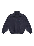 MASONPRINCE Lightweight Tonal Check Nylon Jacket in Navy Blue