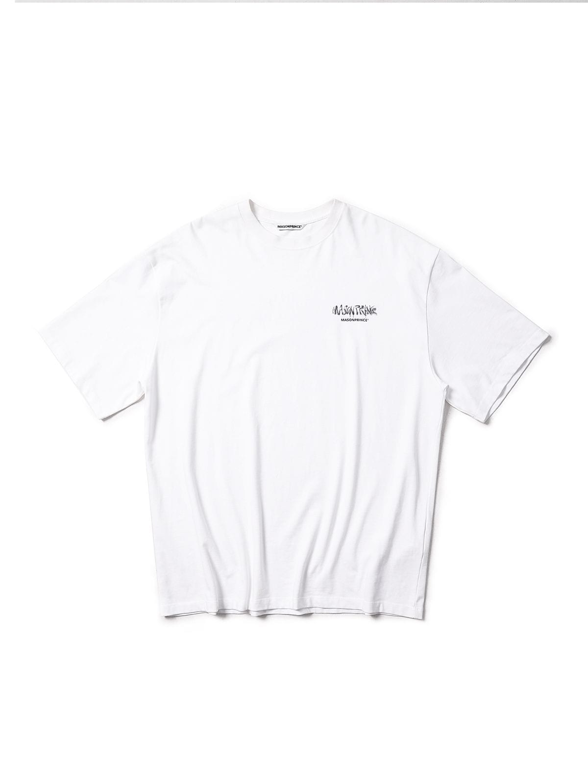 MASONPRINCE Graffiti Logo Cotton T Shirt in White