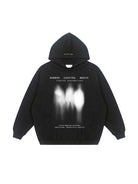 LOSTCTRL Silhouette Graphic Cotton Hoodie in Black