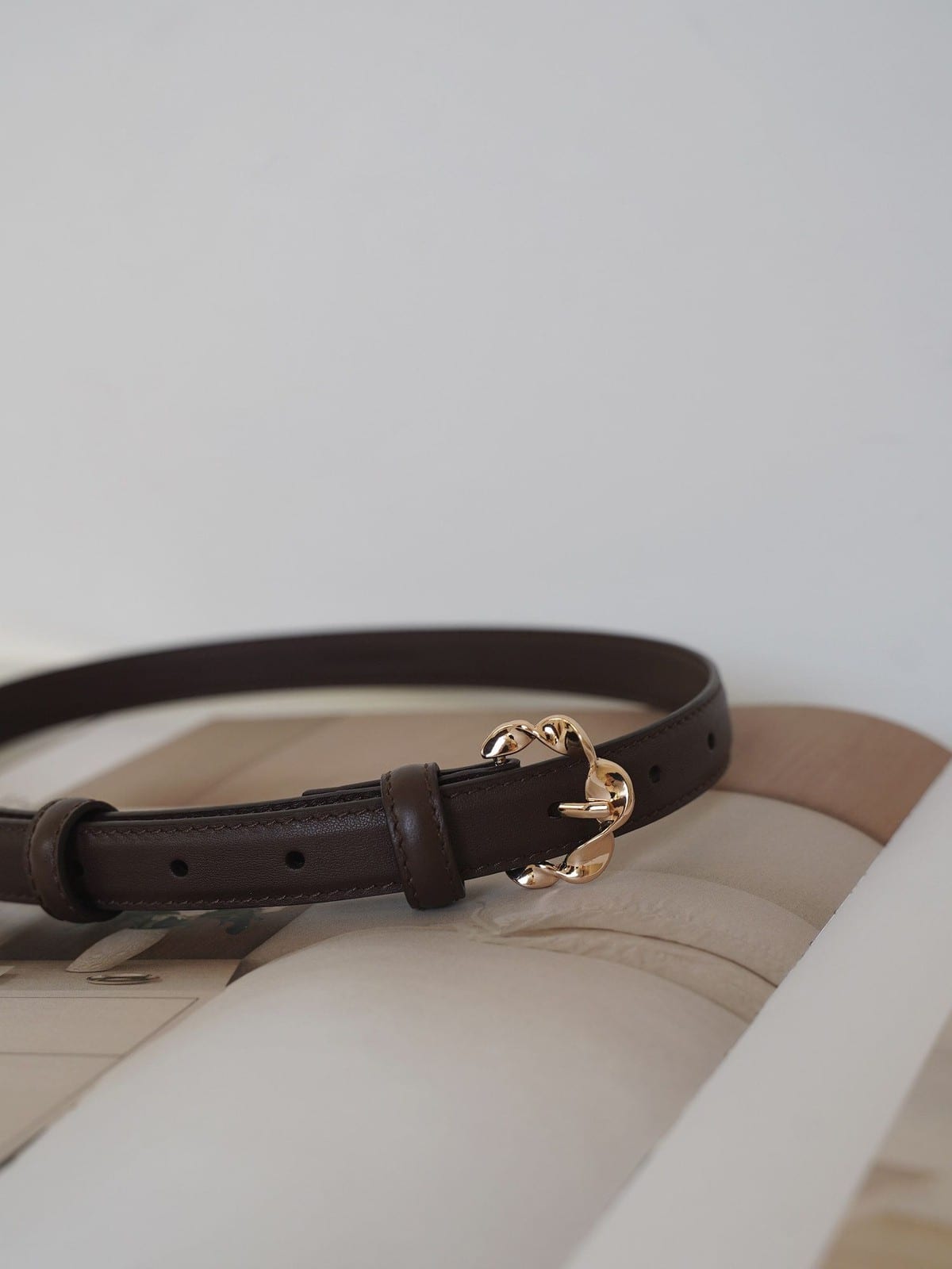 PANLULUPAN Cowhide Leather Pin Buckle Belt in Gray - Lifestyle