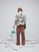 SOD Little Che Graphic Washed Cotton Tee in Gray - On Model