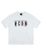 MEDM Vintage Logo Typography Cotton T Shirt in White