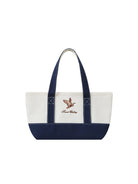 SweetChilling Mallard Embroidered Canvas Tote Bag in Navy