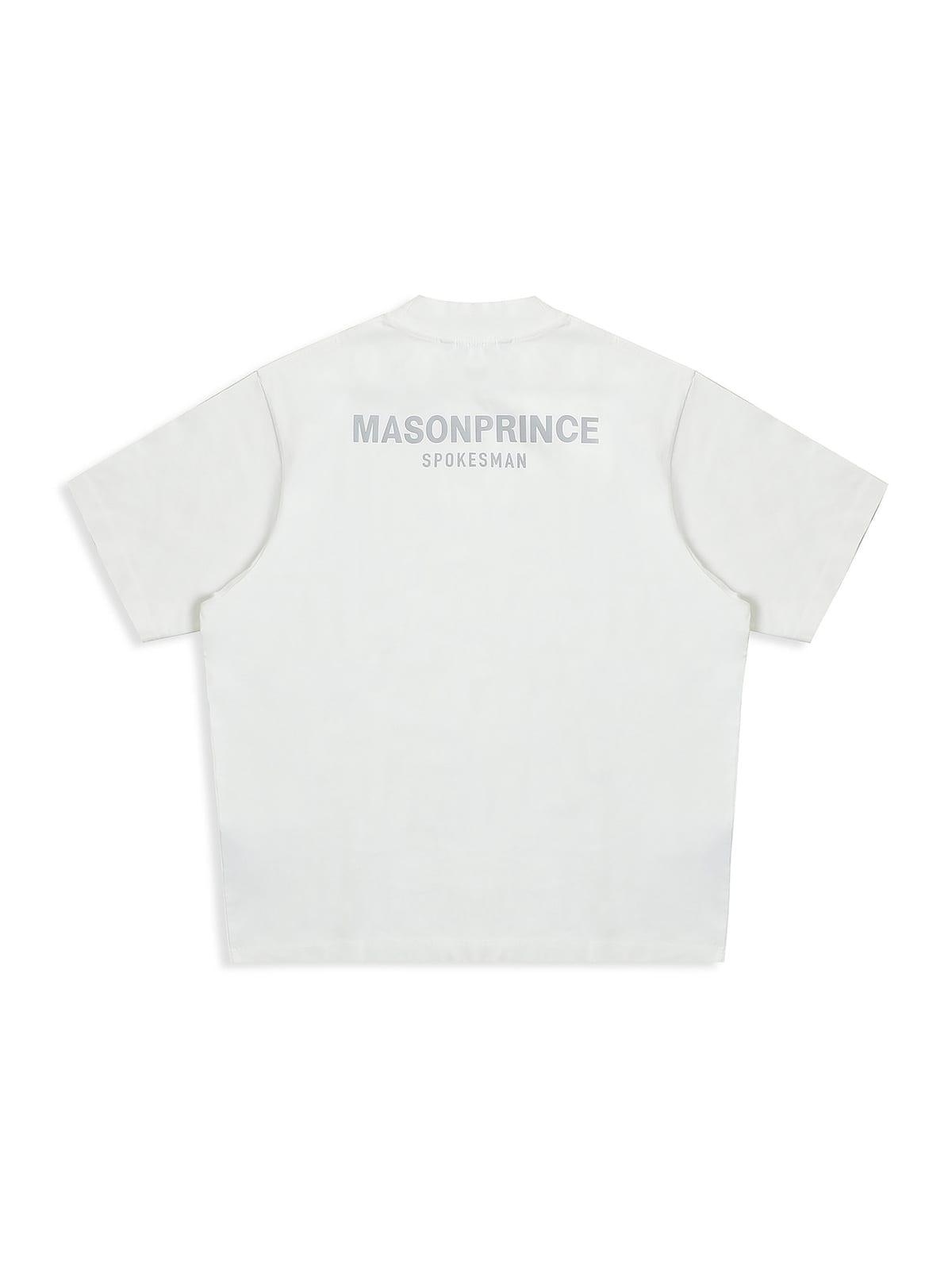 MASONPRINCE Reflective Heavyweight Cotton T Shirt in White