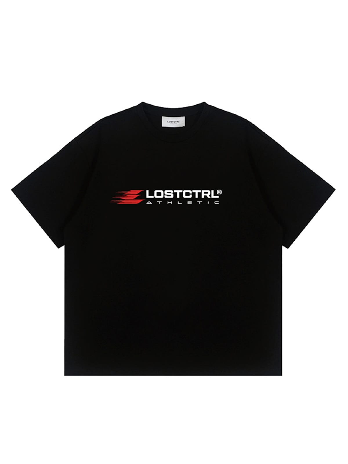 LOSTCTRL Heavyweight Cotton Graphic T Shirt in Black