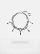 BLACKHEAD Multi Chain Teardrop Pearl Bracelet in Silver