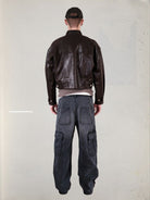 UNKNOWNWORLD Vegetable Tanned Horsehide Ranger Jacket in Brown - On  Male Model