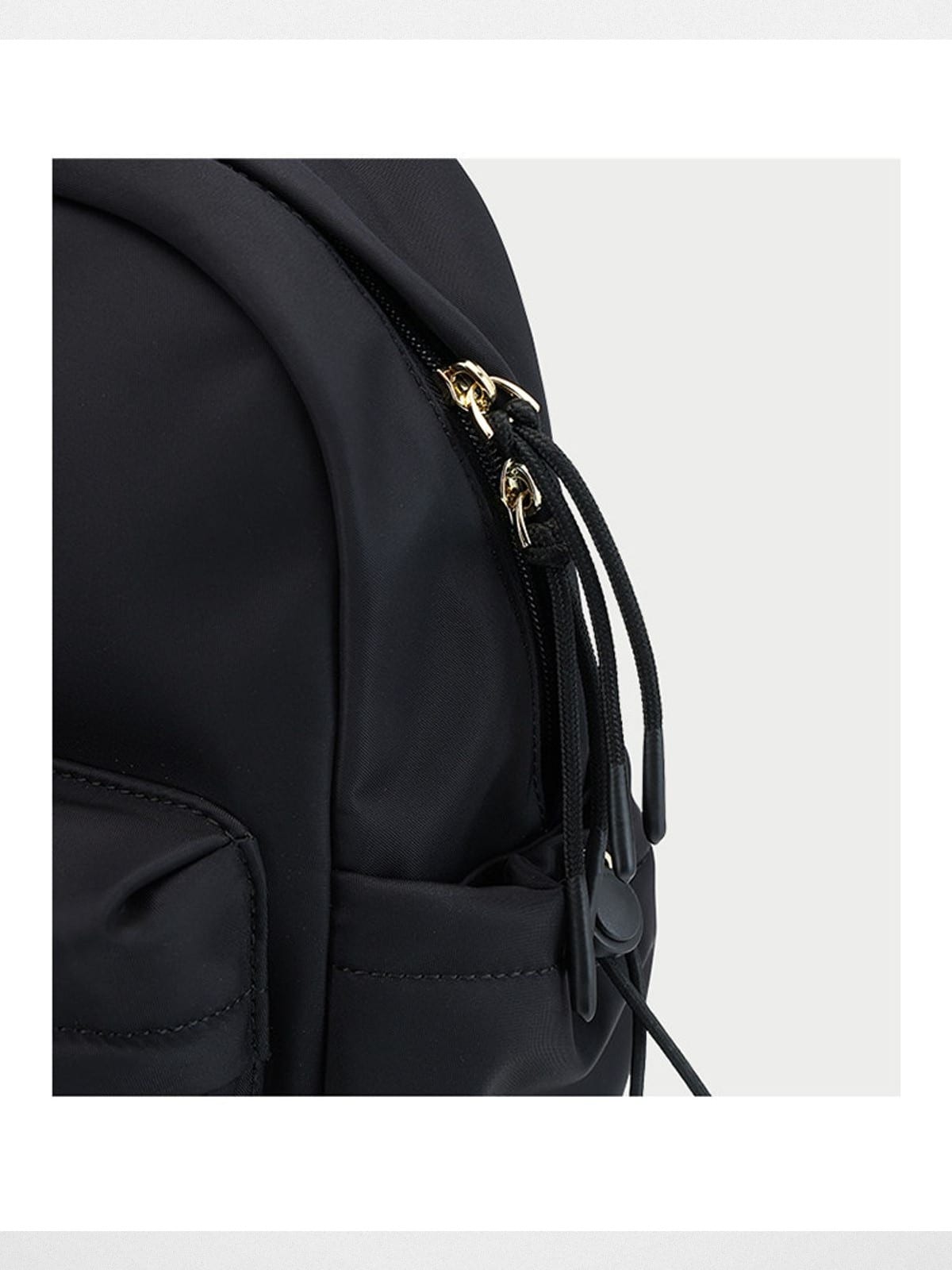 HONGU Nylon Dome Backpack in Black - Detail