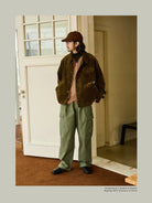 USAGE Wide Wale Corduroy Deck Jacket in Brown - On Male Model