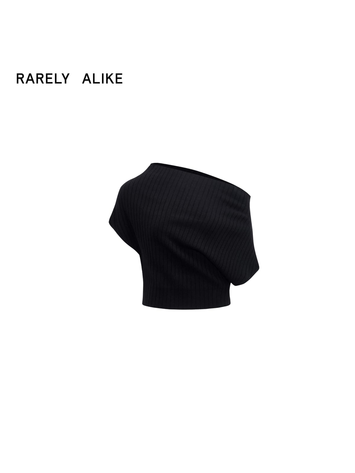 RARELY ALIKE Multi Way Wool Blend Knit Top in Black