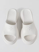 SMFK Molded Platform Slide Sandals in White