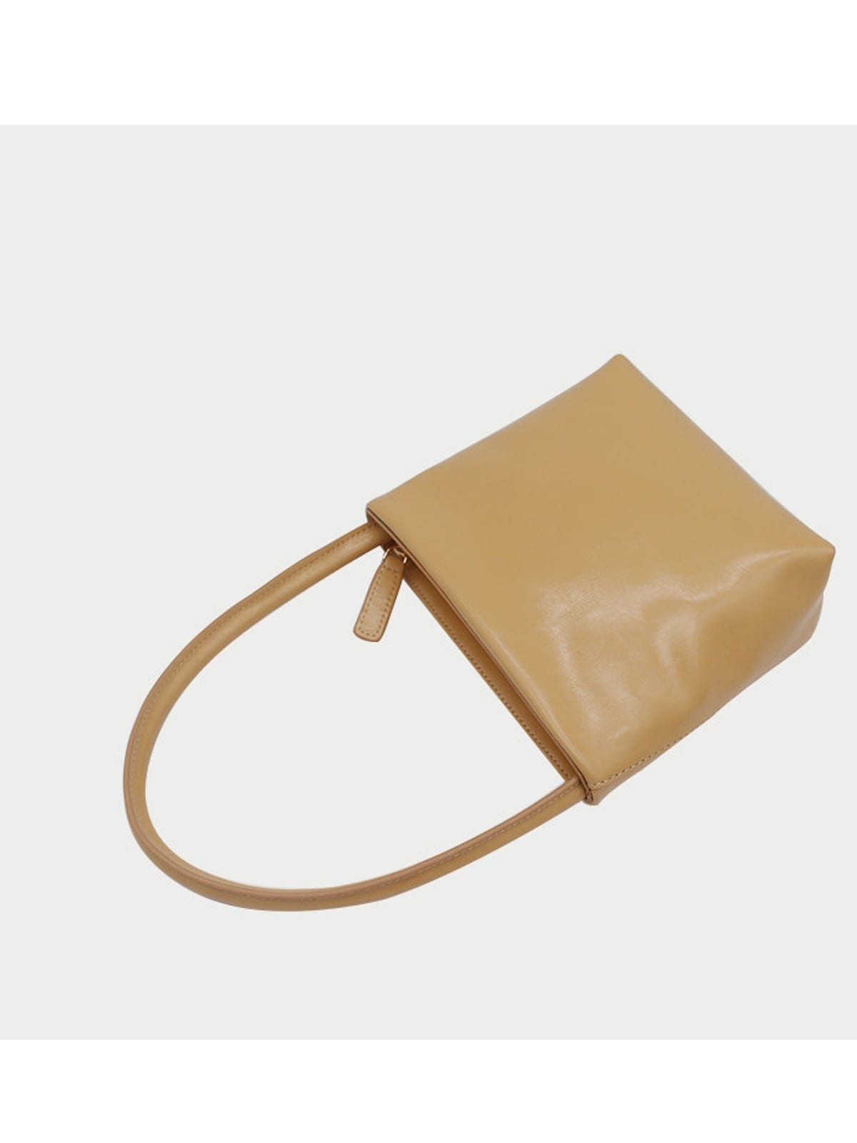 PANLULUPAN Waxed Cowhide Square Shoulder Bag in Yellow