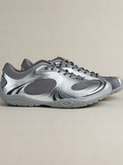 OLDORDER Metallic Chunky Track Sneakers in Silver