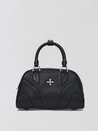 SMFK Phantom Leather Top Handle Bag in Black
