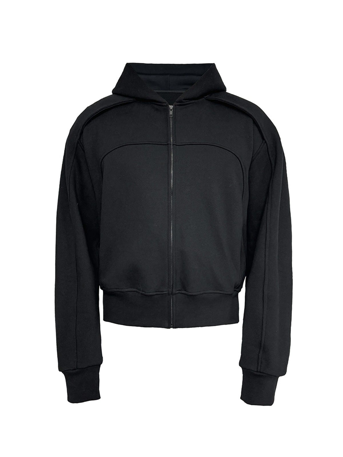 JCAESAR STUDIO Arch Panel Zip Up Hoodie in Black