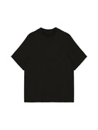 SIMPLE PROJECT Wool Blend Mock Neck T Shirt in Black