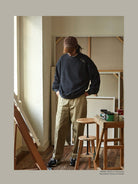 USAGE Heavyweight Cotton Twill Chinos in Khaki - On Male Model