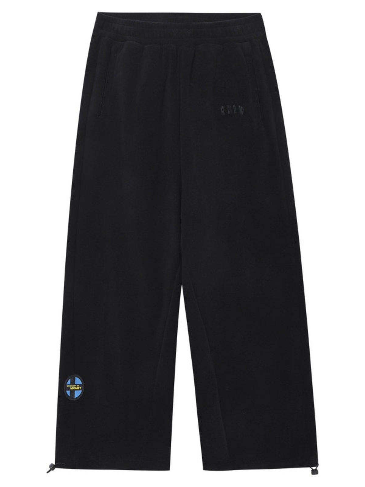MEDM Polar Fleece Zip Hoodie Jogger Set in Black