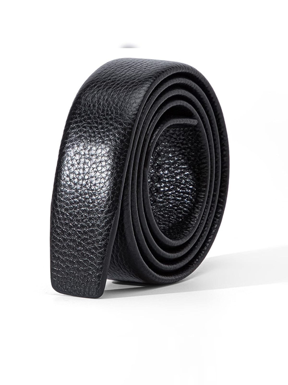 HONGU Top Grain Leather Automatic Belt Strap in Black