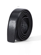 HONGU Top Grain Leather Automatic Belt Strap in Black