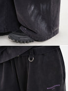 MASONPRINCE Distressed Hoodie Sweatpants Set in Gray - On Model